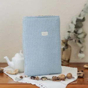 FUNDA DE LIBRO CAPRI WAFFLE CELESTE