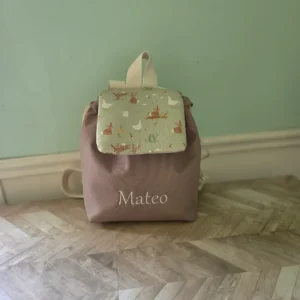 MOCHILA INFANTIL CONEJITOS MARRÓN